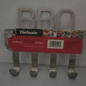 Silver BBQ Tool Organizer